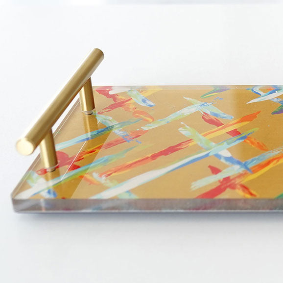 Happy Hour Giclée Tray -Abstract Crosses