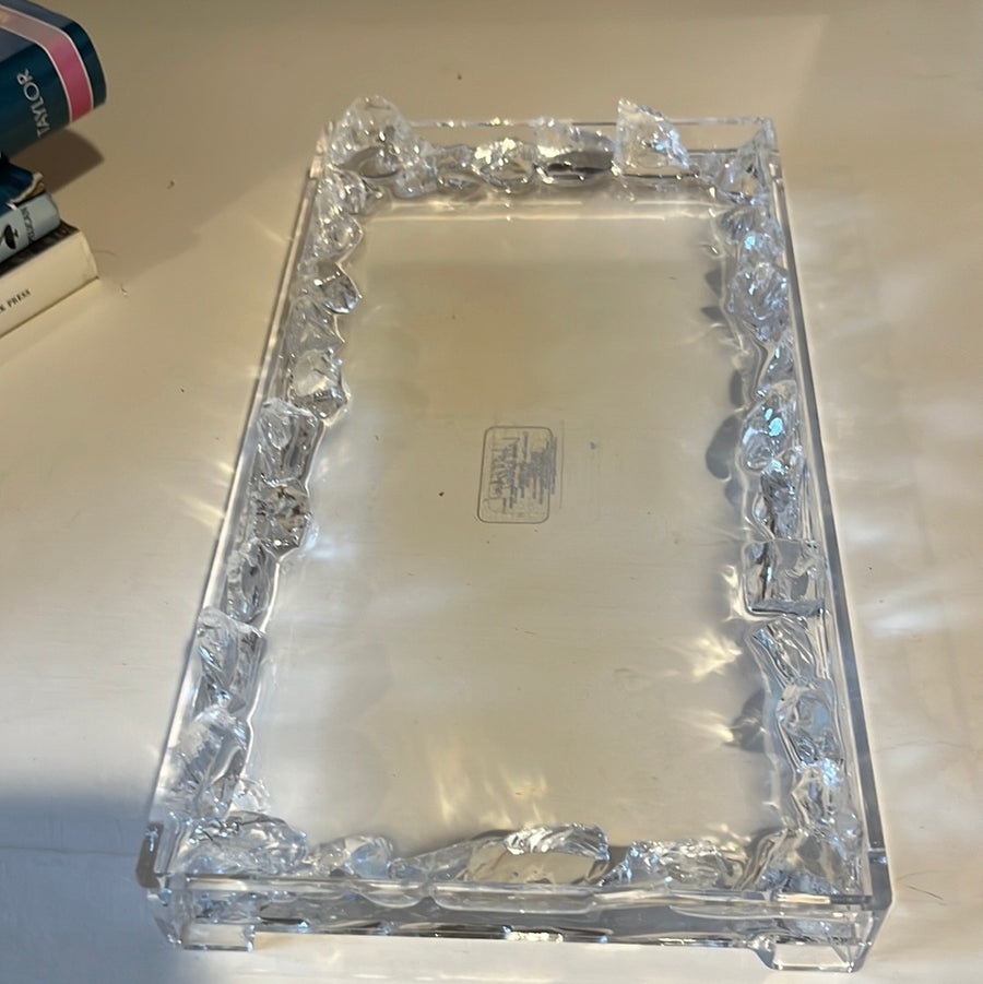Repurposed Glass and Resin Acrylic Tray