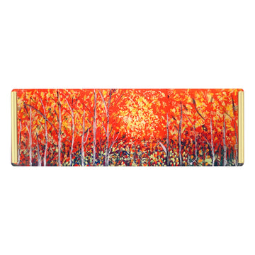 Happy Hour Giclée Tray- Trees Orange and Gold